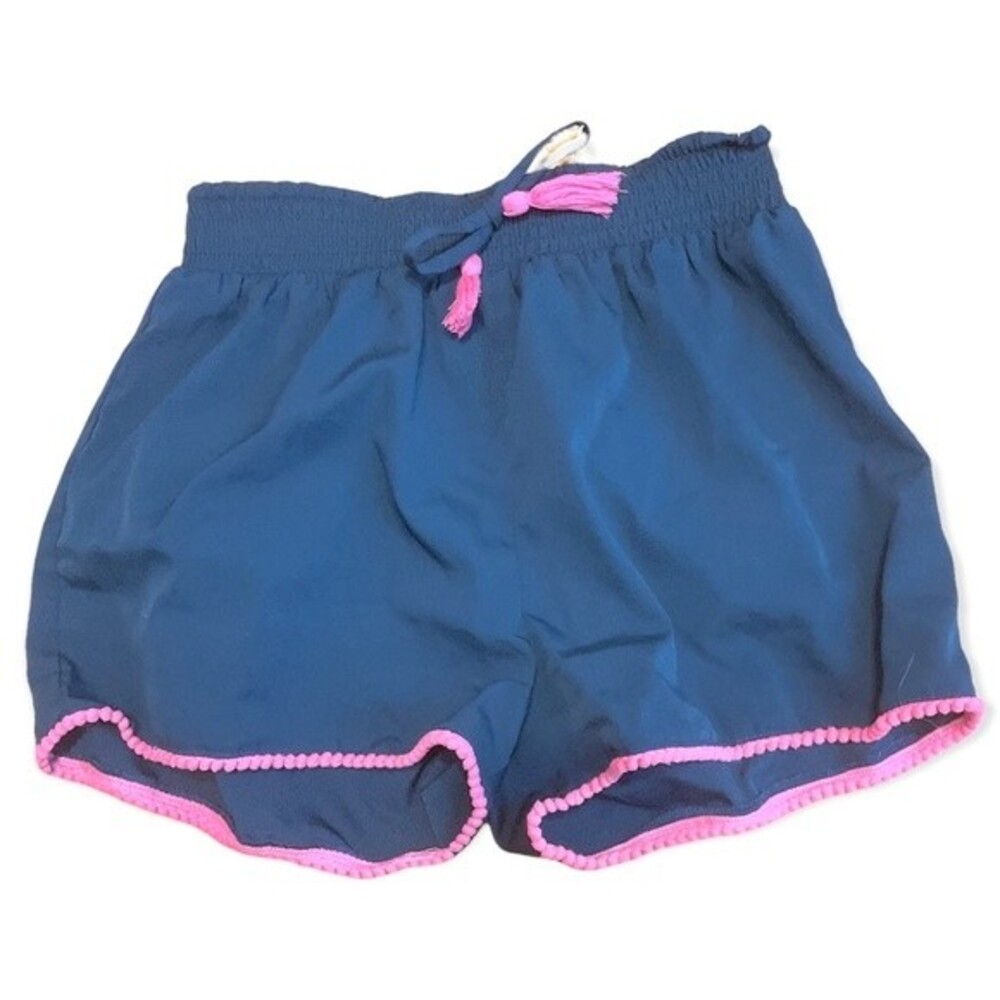 Japna Kids Girls Dark Navy Blue and Hot Pink Light Summer Shorts Size 14